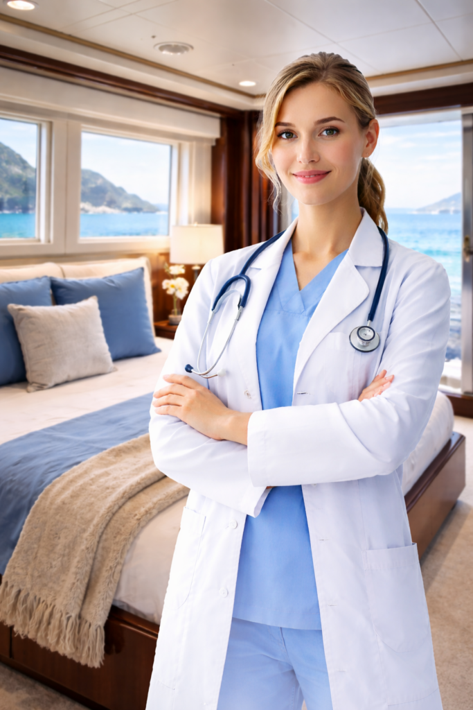 Doctora En El Lujo Del Yate 683x1024
